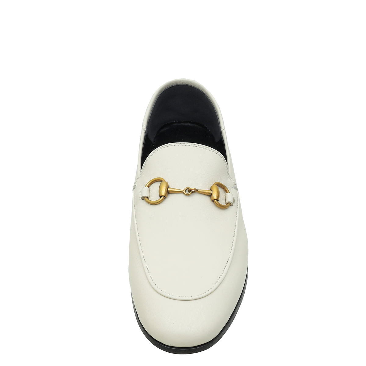 Gucci White Horsebit Loafers 35-Gucci-THE CLOSET