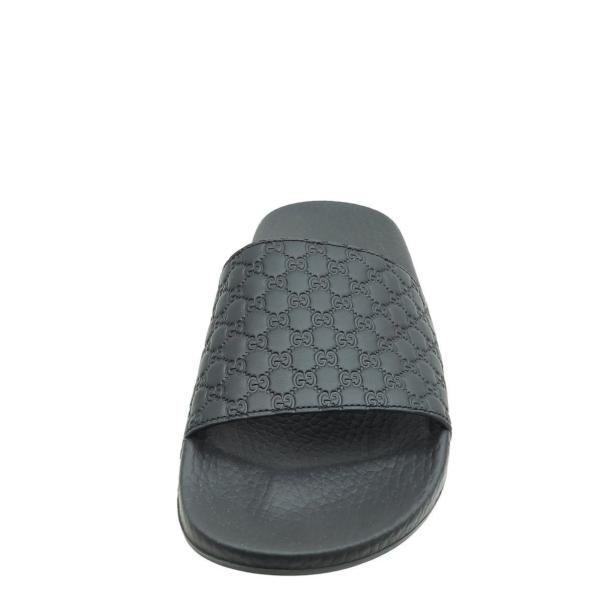 Gucci Black Micro Guccissima Rubber Slide 36-Gucci-THE CLOSET