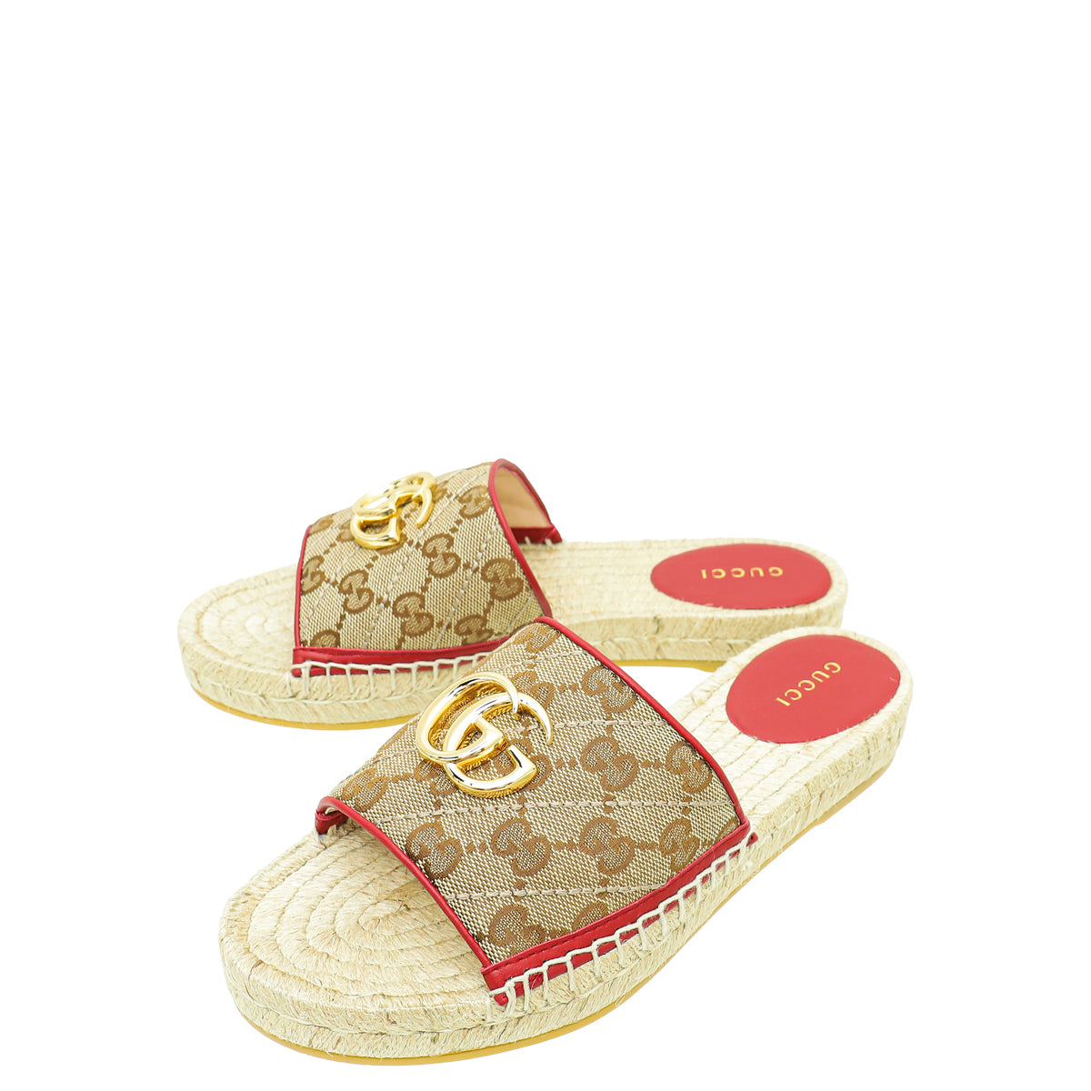 Gucci Bicolor GG Marmont Espadrille Sandal 36-Gucci-THE CLOSET