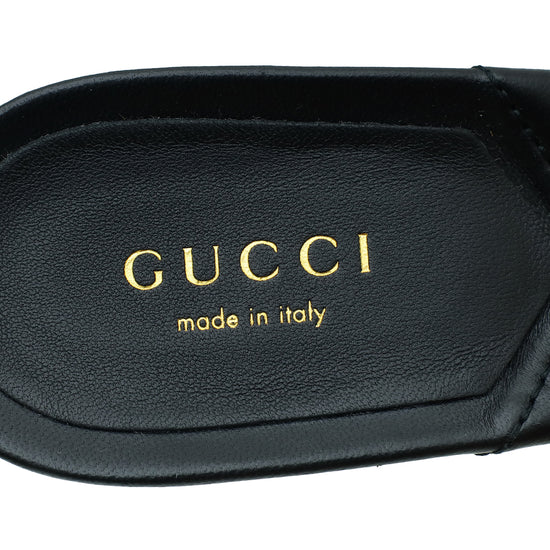Gucci Black GG Marmont Slide Mules Sandal 36