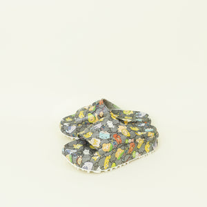 Gucci Ebony Multicolor X Pikarar GG Animal Print Slide Sandal 36