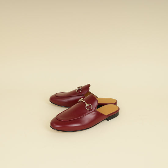 Gucci Burgundy Princetown Mules 36-Gucci-THE CLOSET