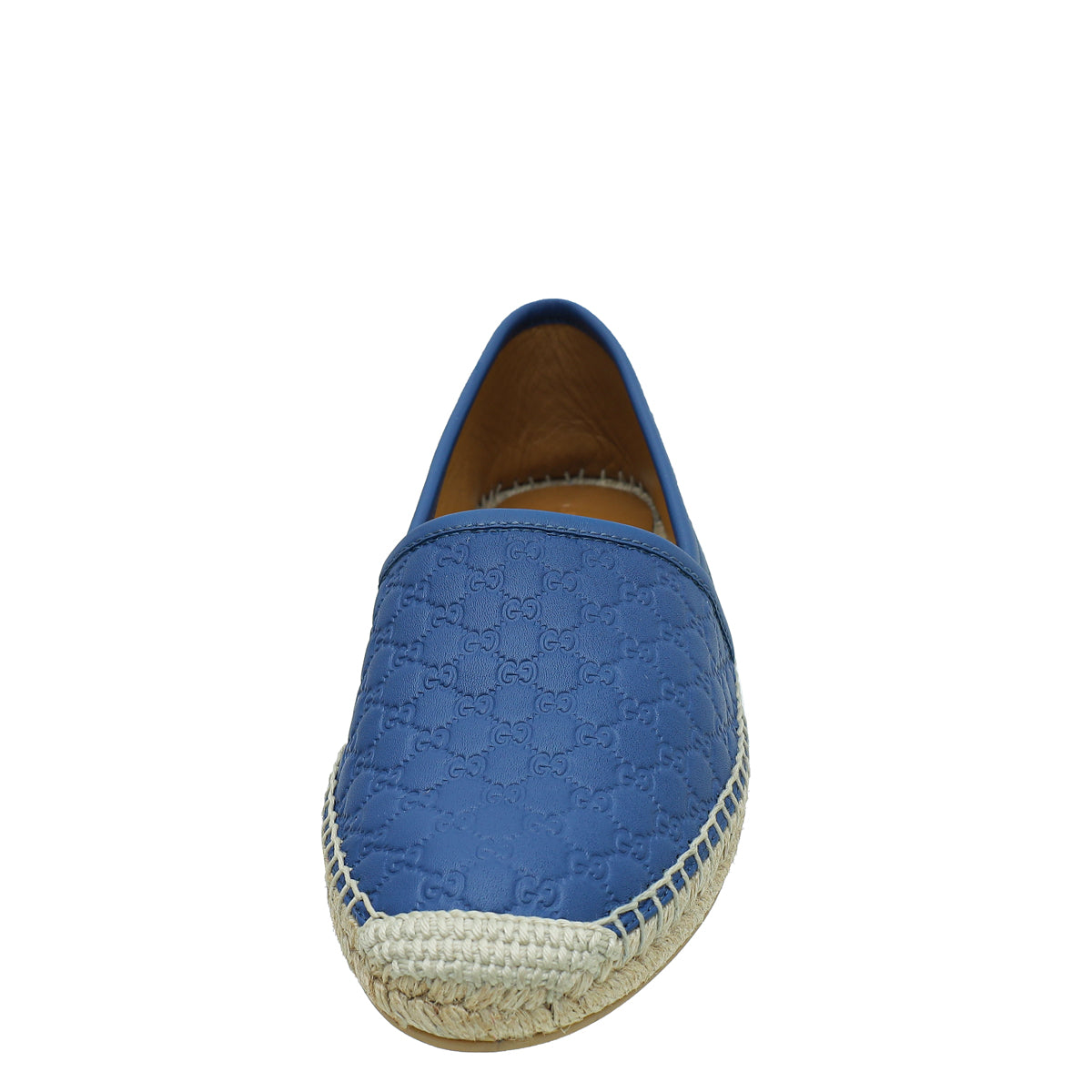 Gucci Blue Microguccissima Flat Espadrille 37.5-Gucci-THE CLOSET