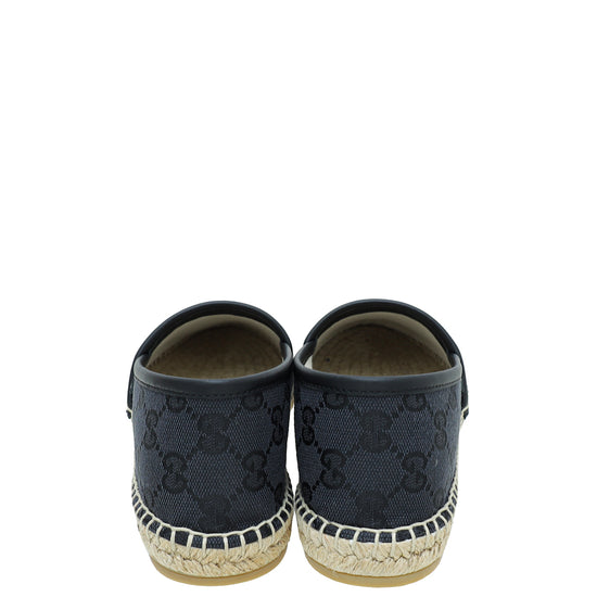 Gucci Black GG Flat Espadrille 37.5