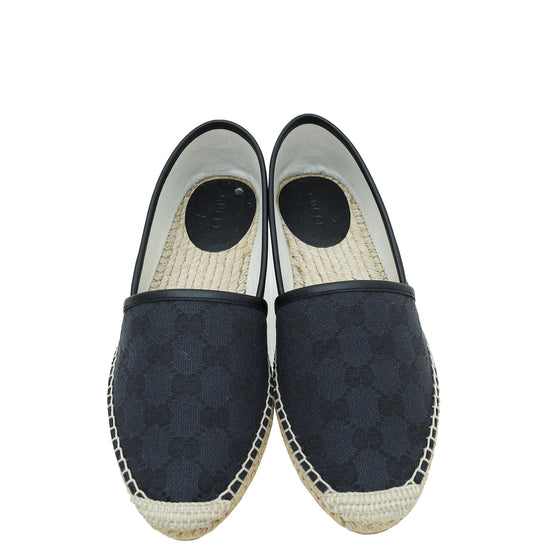 Gucci Black GG Flat Espadrille 37.5