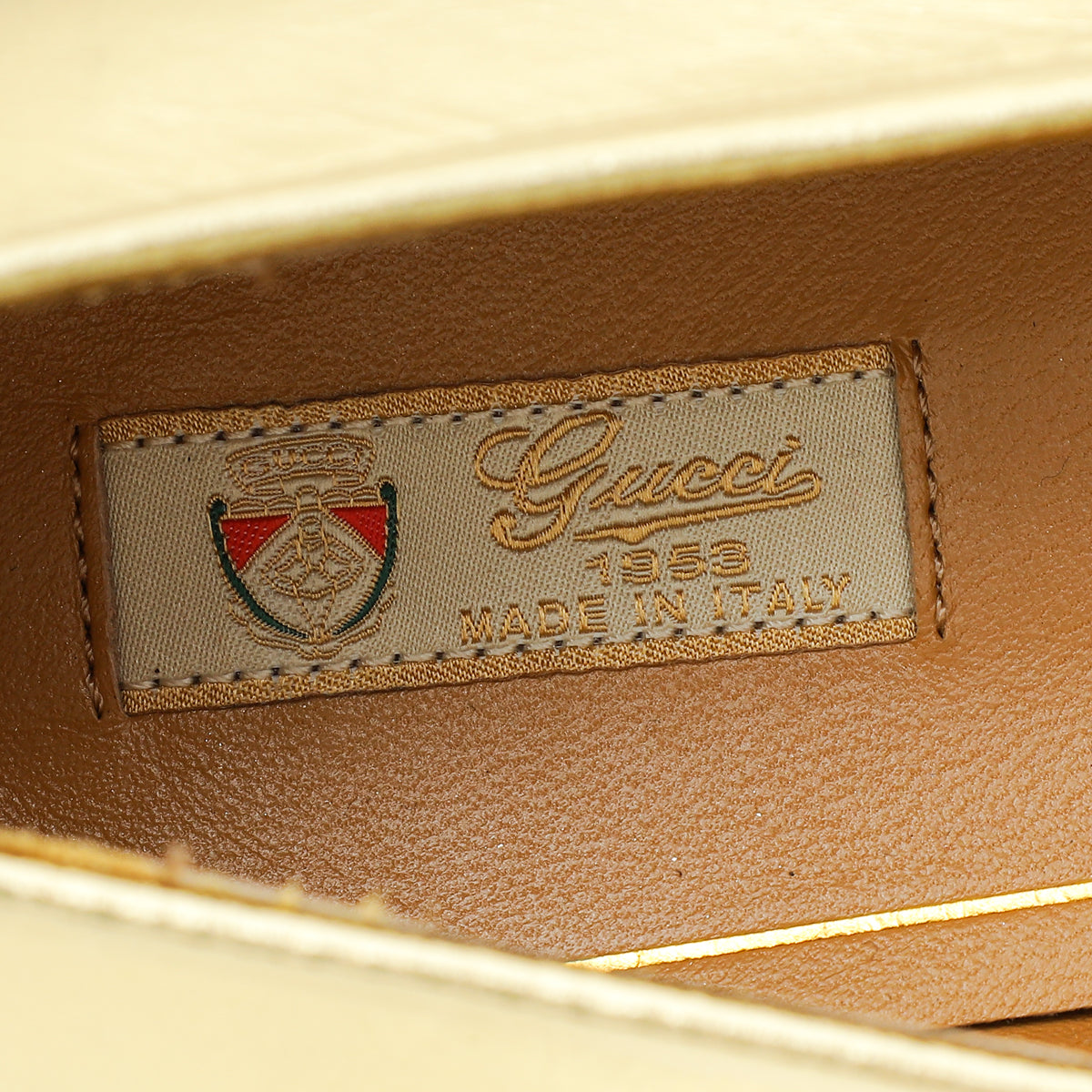 Gucci Gold Jordaan Crystal Loafer 37-Gucci-THE CLOSET