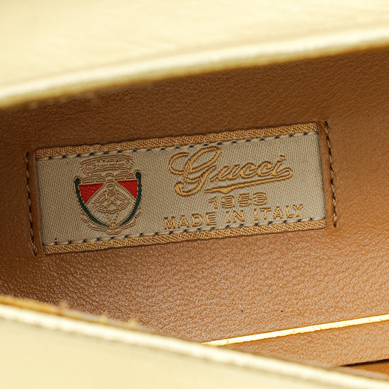 Gucci Gold Jordaan Crystal Loafer 37-Gucci-THE CLOSET
