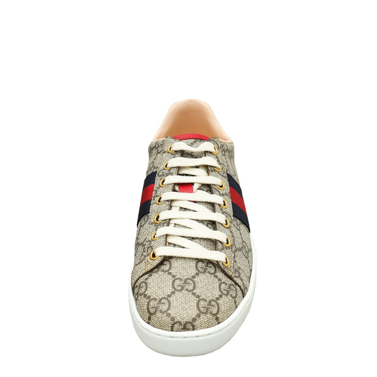 Gucci Multicolor GG Supreme Ace Sneakers 38