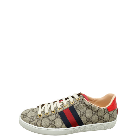 Gucci Multicolor GG Supreme Ace Sneakers 38