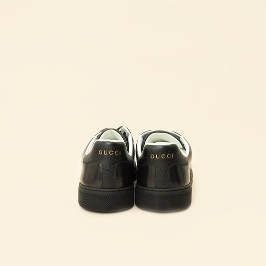 Gucci Black GG Crystal Ace Trainer w/ Web 40.5-Gucci-THE CLOSET