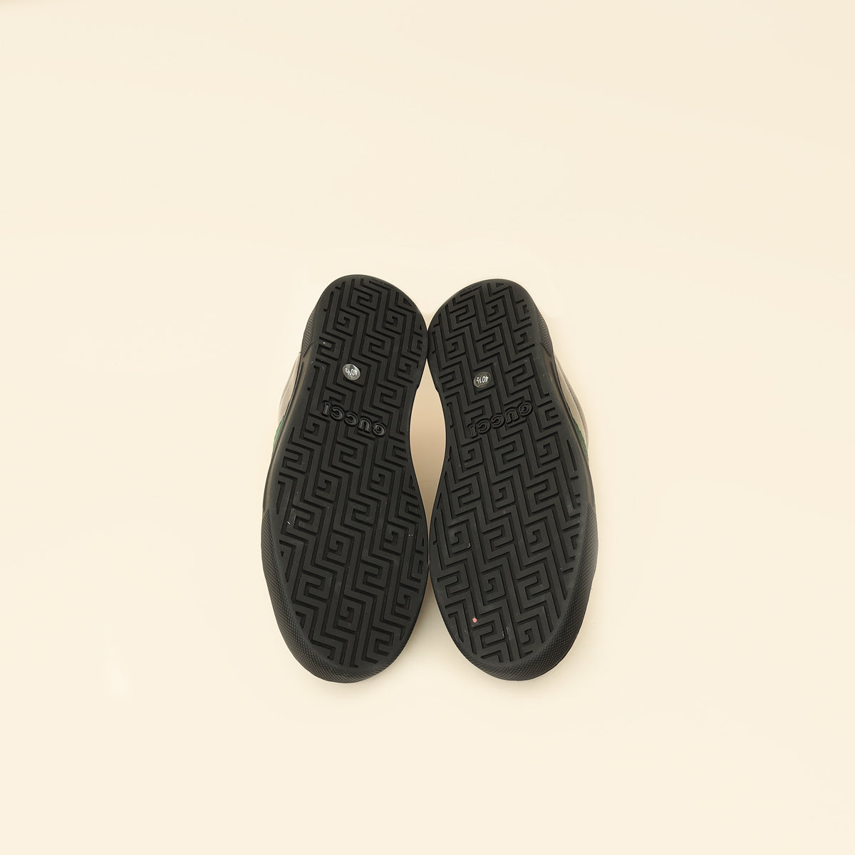 Gucci Black GG Crystal Ace Trainer w/ Web 40.5-Gucci-THE CLOSET