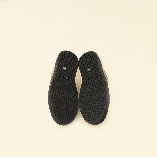 Gucci Black GG Crystal Ace Trainer w/ Web 40.5-Gucci-THE CLOSET