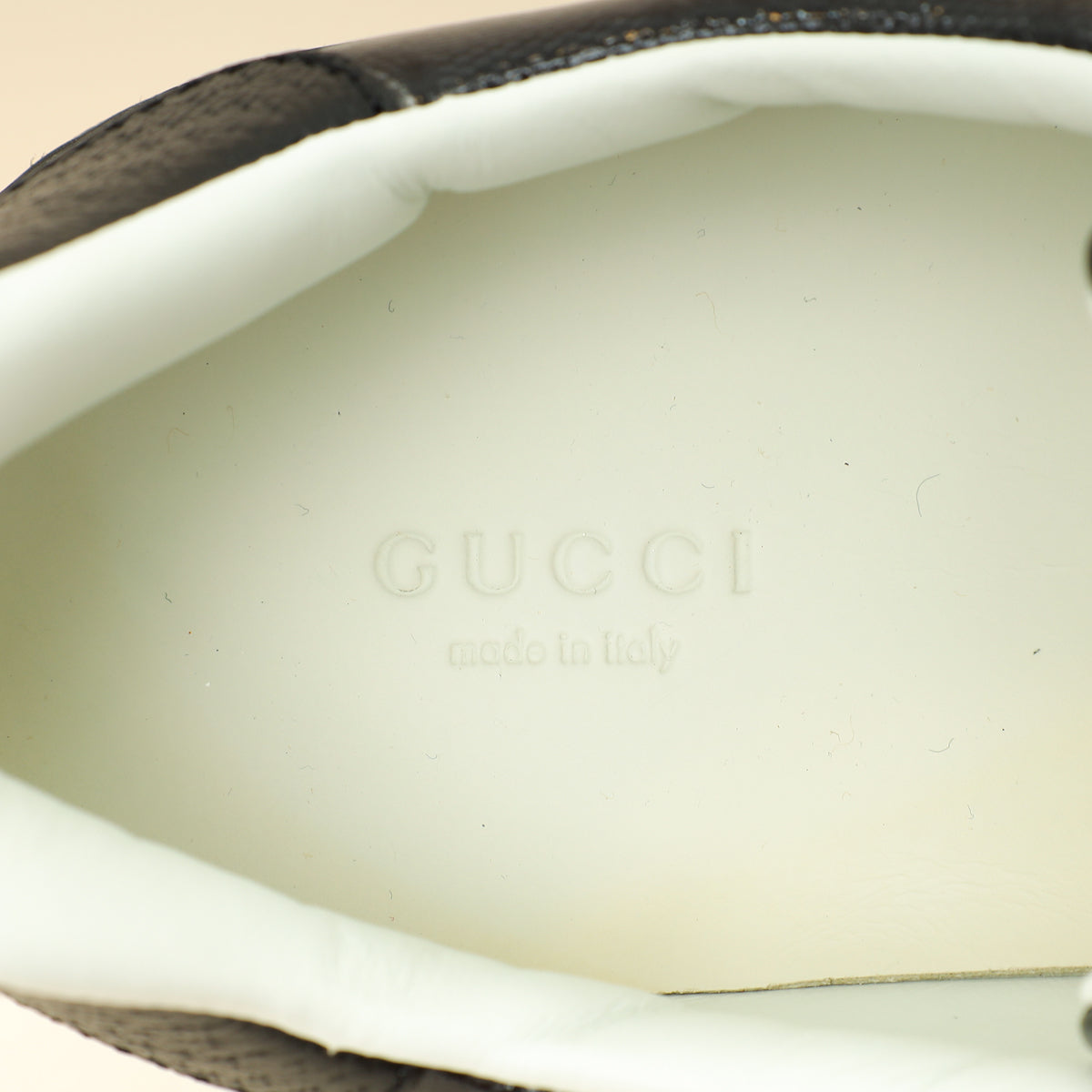 Gucci Black GG Crystal Ace Trainer w/ Web 40.5-Gucci-THE CLOSET
