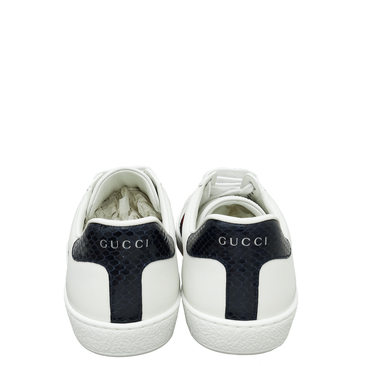 Gucci White Ace Sneakers 8.5