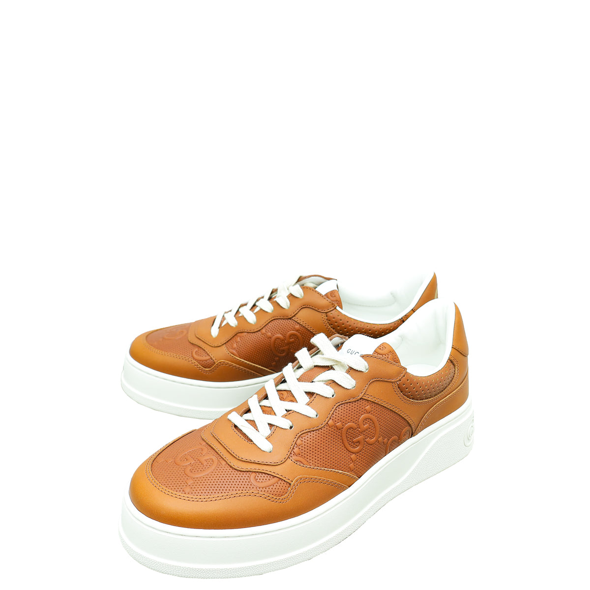 Gucci Brown Jumbo GG Embossed Sneakers 8-Gucci-THE CLOSET