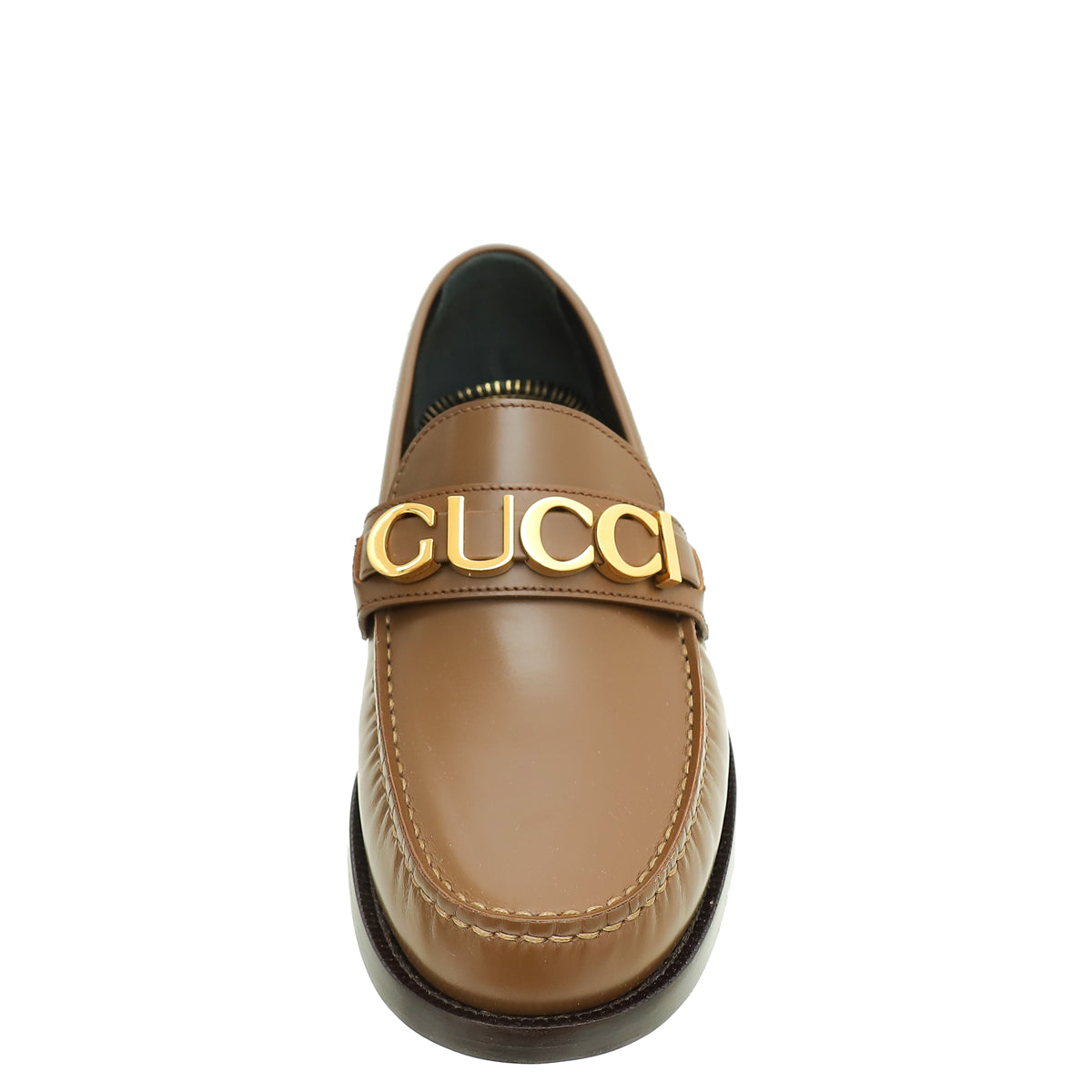 Gucci Brown Logo Loafer 8-Gucci-THE CLOSET