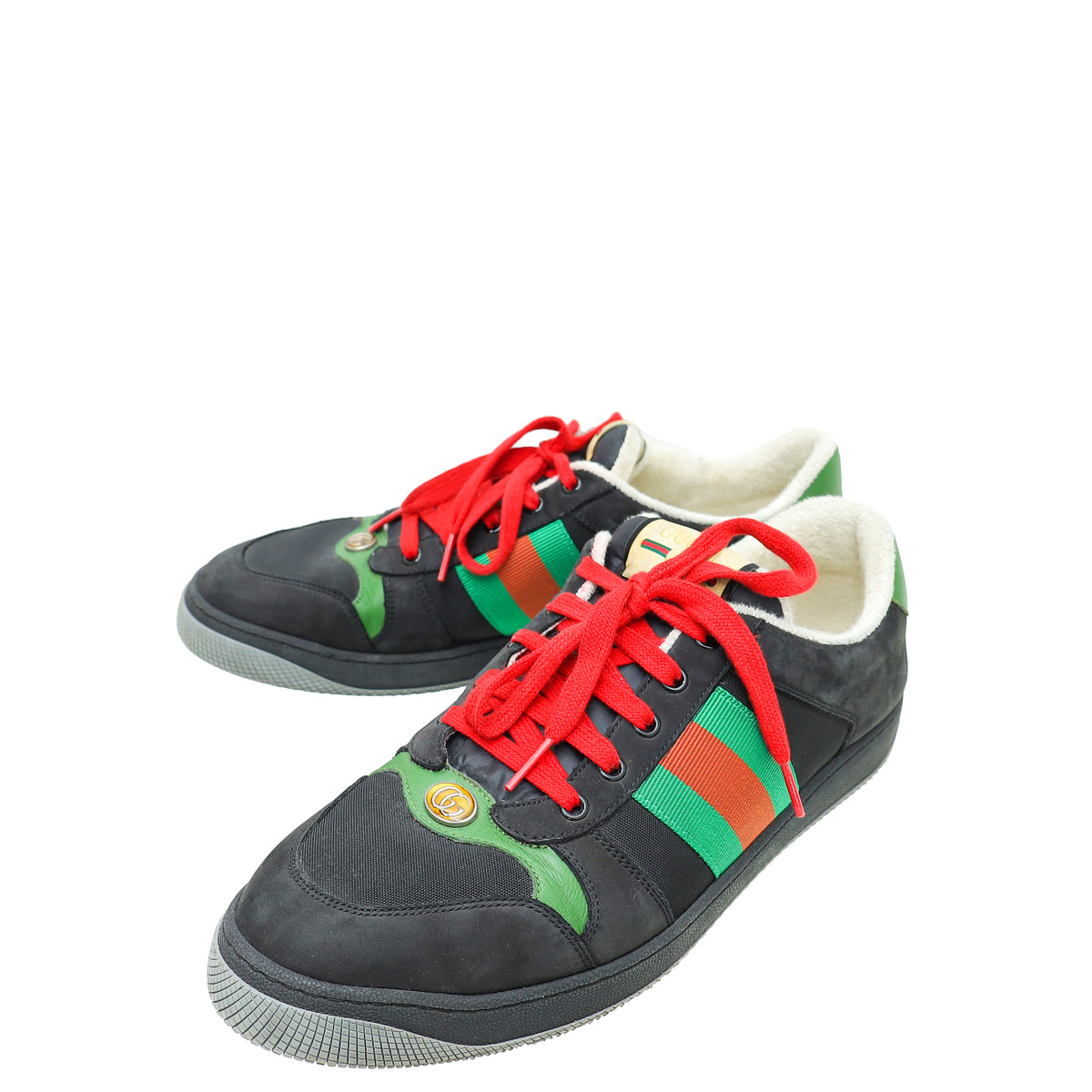 Gucci Tricolor GG Screener Web Lace Up Sneakers 10-Gucci-THE CLOSET
