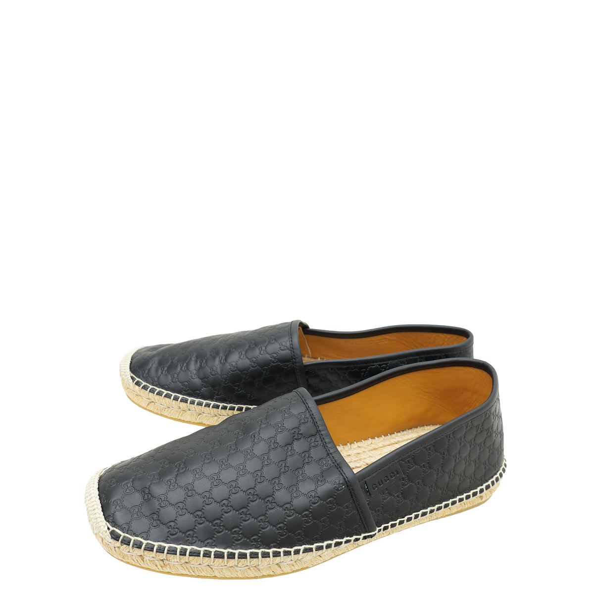 Gucci Black Microguccissima Flat Espadrille 10