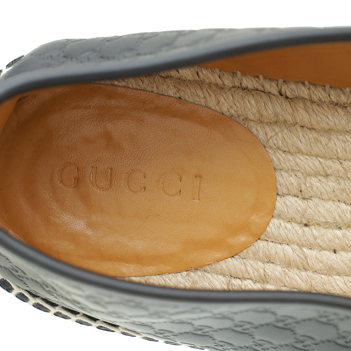 Gucci Black Microguccissima Flat Espadrille 10