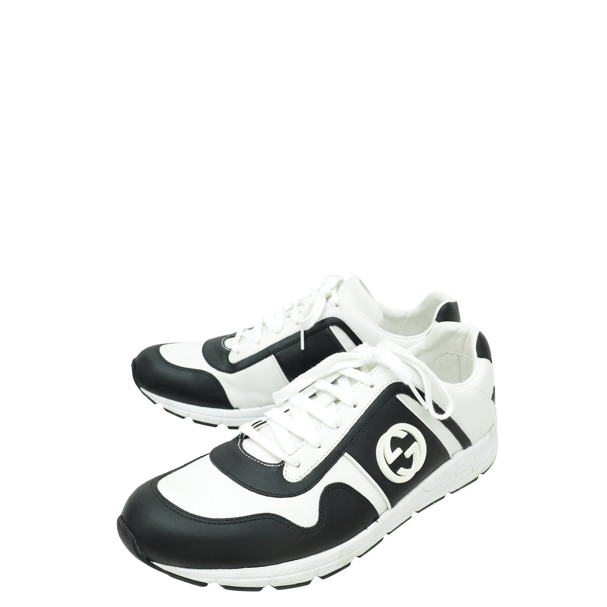 Gucci Bicolor Interlocking GG Lace Up Sneaker 10-Gucci-THE CLOSET