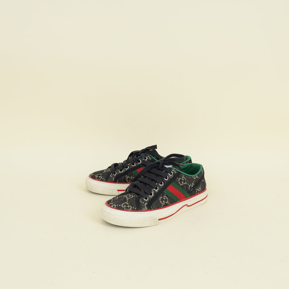 Gucci Black GG Web Tennis 1977 Sneaker 34