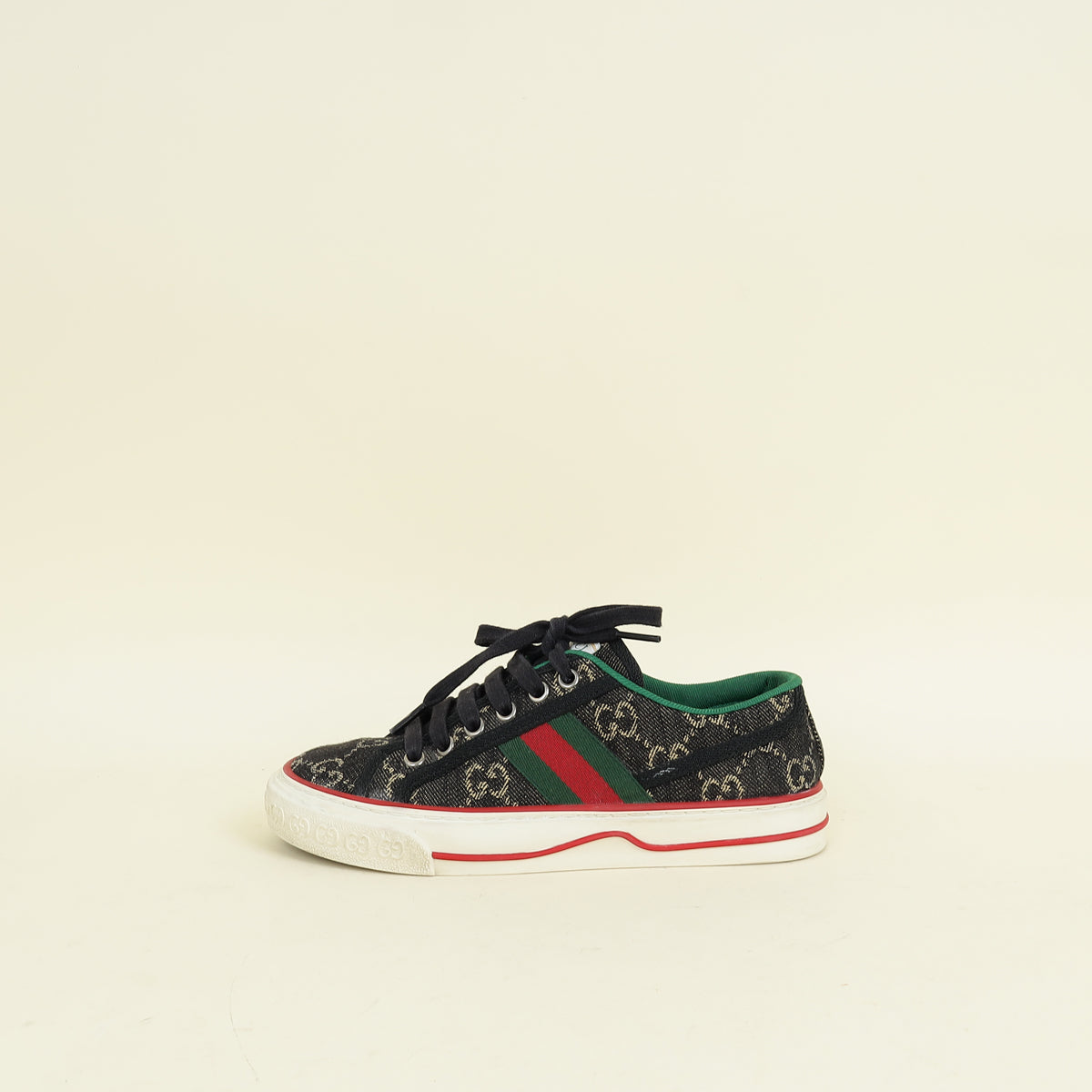 Gucci Black GG Web Tennis 1977 Sneaker 34