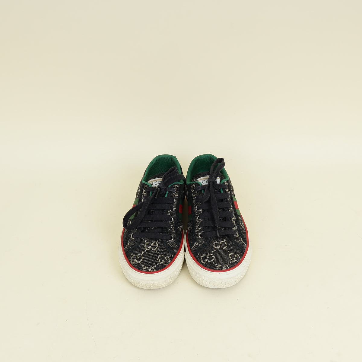 Gucci Black GG Web Tennis 1977 Sneaker 34