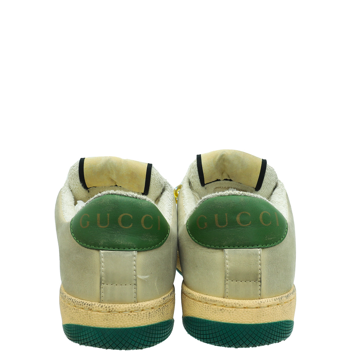 Gucci Dusty White Cherries Screener Sneakers 34