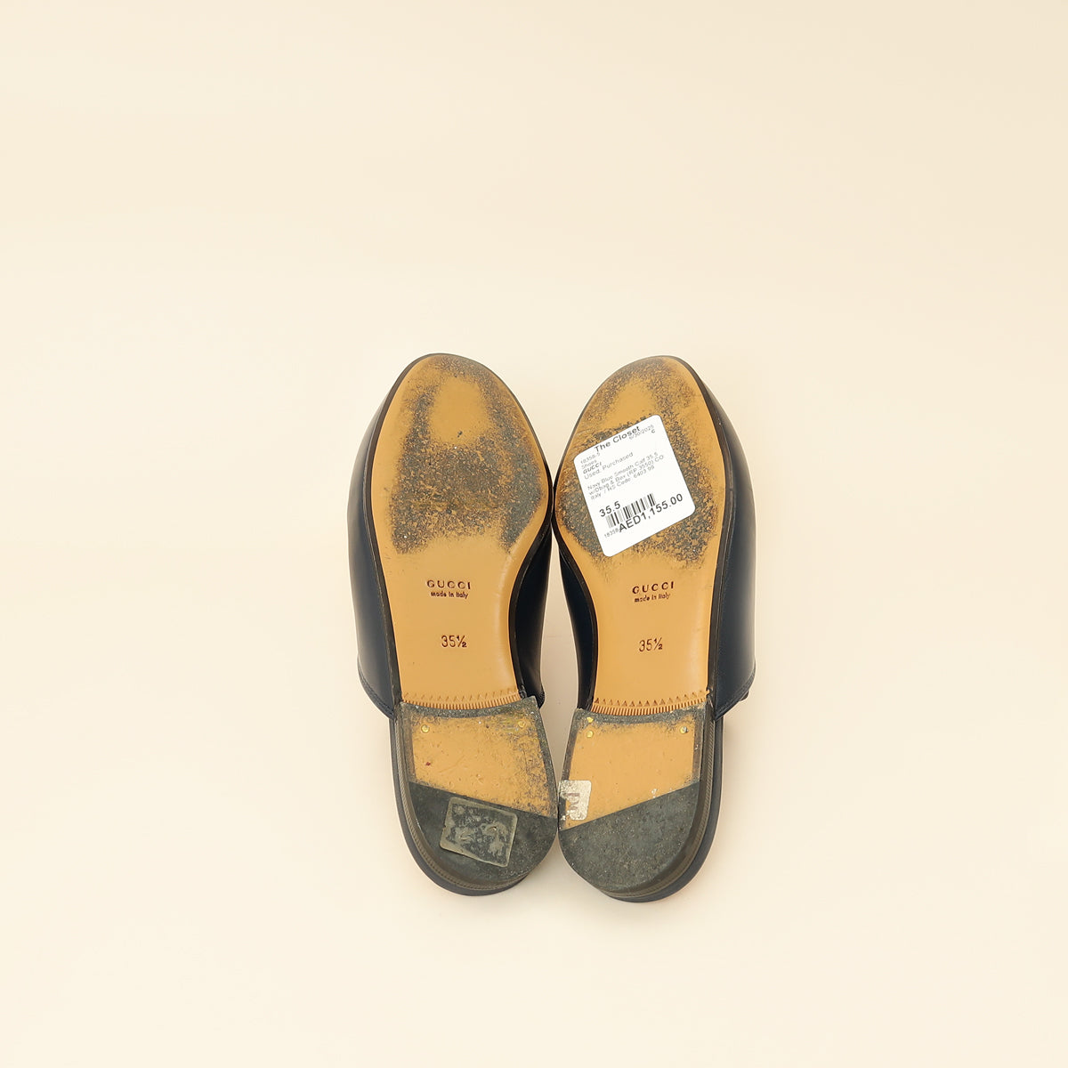 Gucci Navy Blue Princetown Mules 35.5-Gucci-THE CLOSET