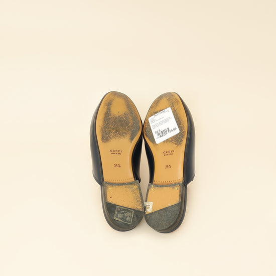 Gucci Navy Blue Princetown Mules 35.5-Gucci-THE CLOSET