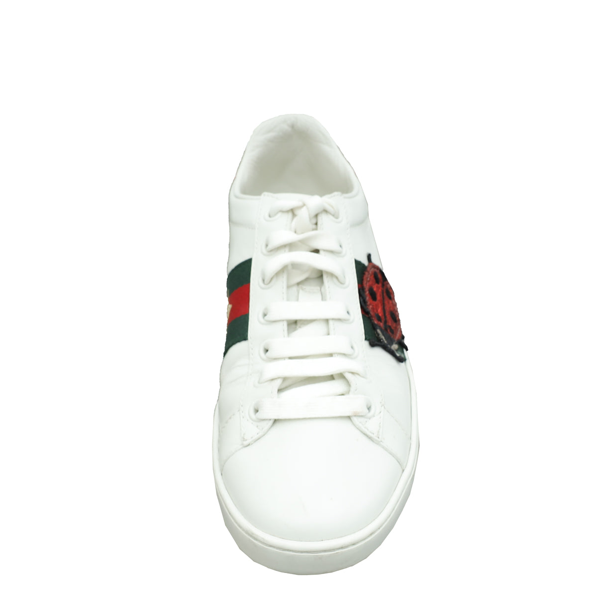 Gucci White Ace Pineapple x Ladybug Embroidered Sneakers 35.5