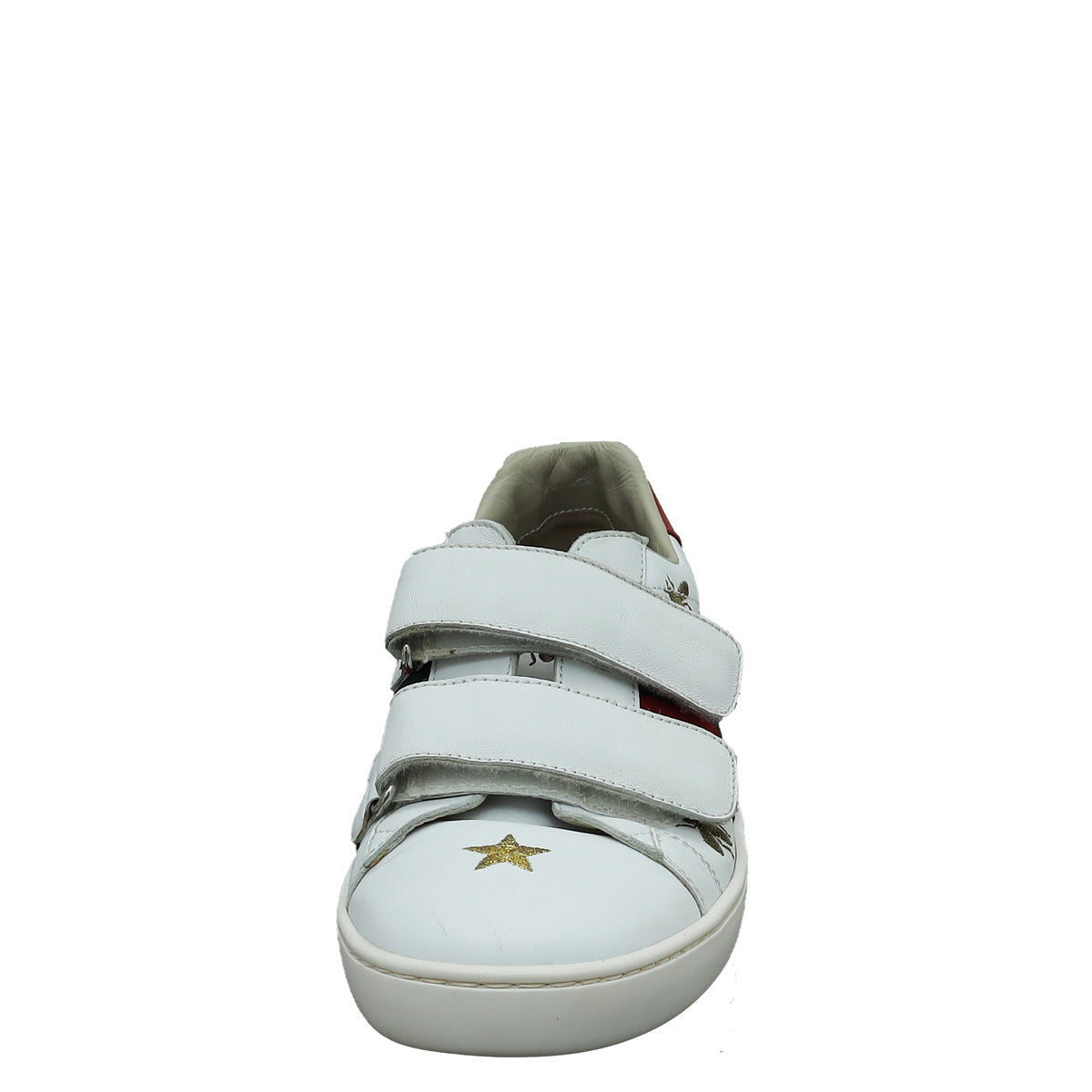 Gucci White Stars & Bees Ace Velcro Sneakers 35-Gucci-THE CLOSET