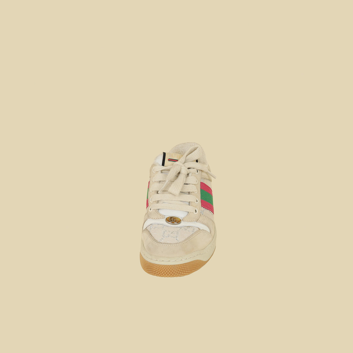 Gucci Beige GG Screener Sneaker 35-Gucci-THE CLOSET