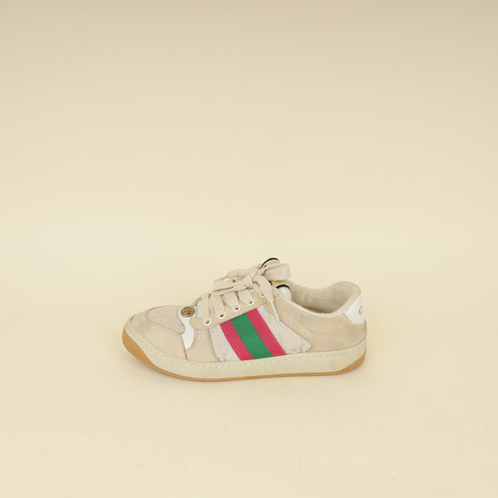 Gucci Beige GG Screener Sneaker 35-Gucci-THE CLOSET