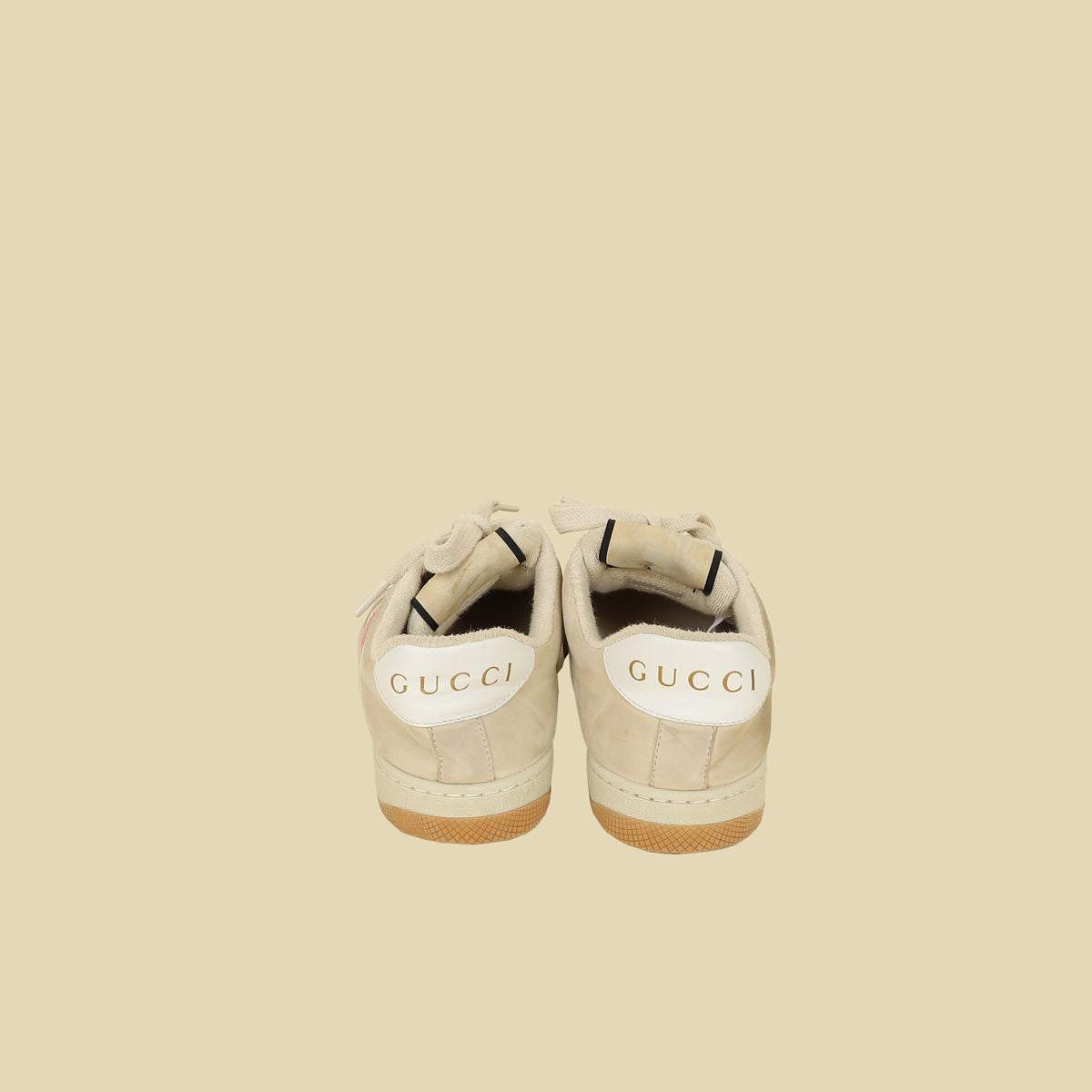 Gucci Beige GG Screener Sneaker 35-Gucci-THE CLOSET