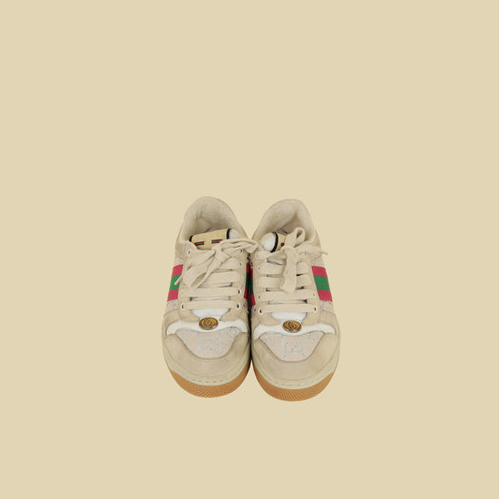 Gucci Beige GG Screener Sneaker 35-Gucci-THE CLOSET