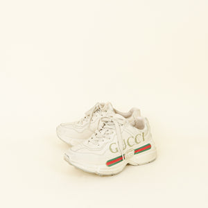 Gucci Ivory Logo Rhyton Sneakers 35