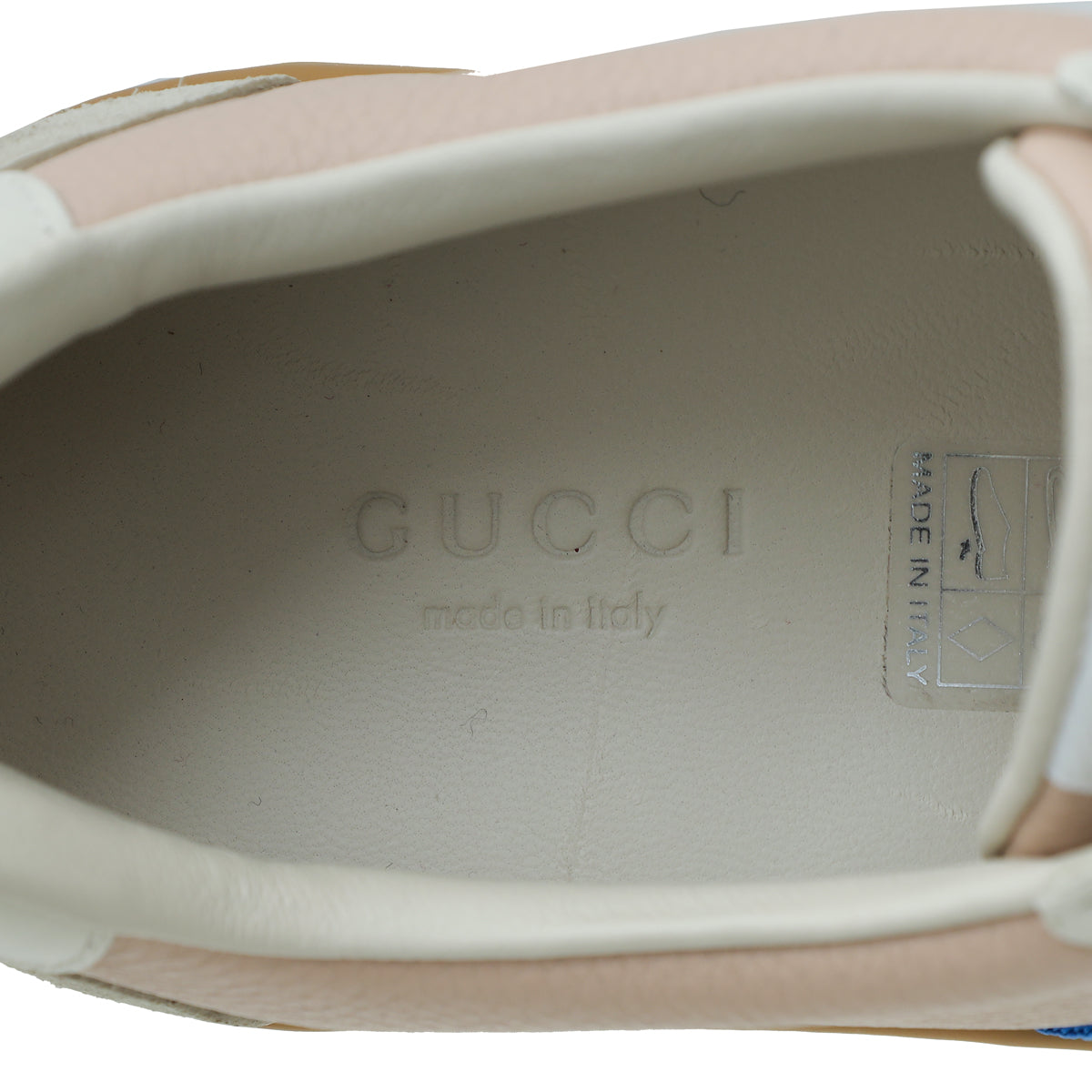 Gucci Light Pink Multicolor G74 Web Low Top Sneaker 36.5