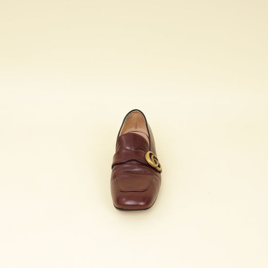 Gucci Burgundy GG Marmont Loafers 36.5-Gucci-THE CLOSET