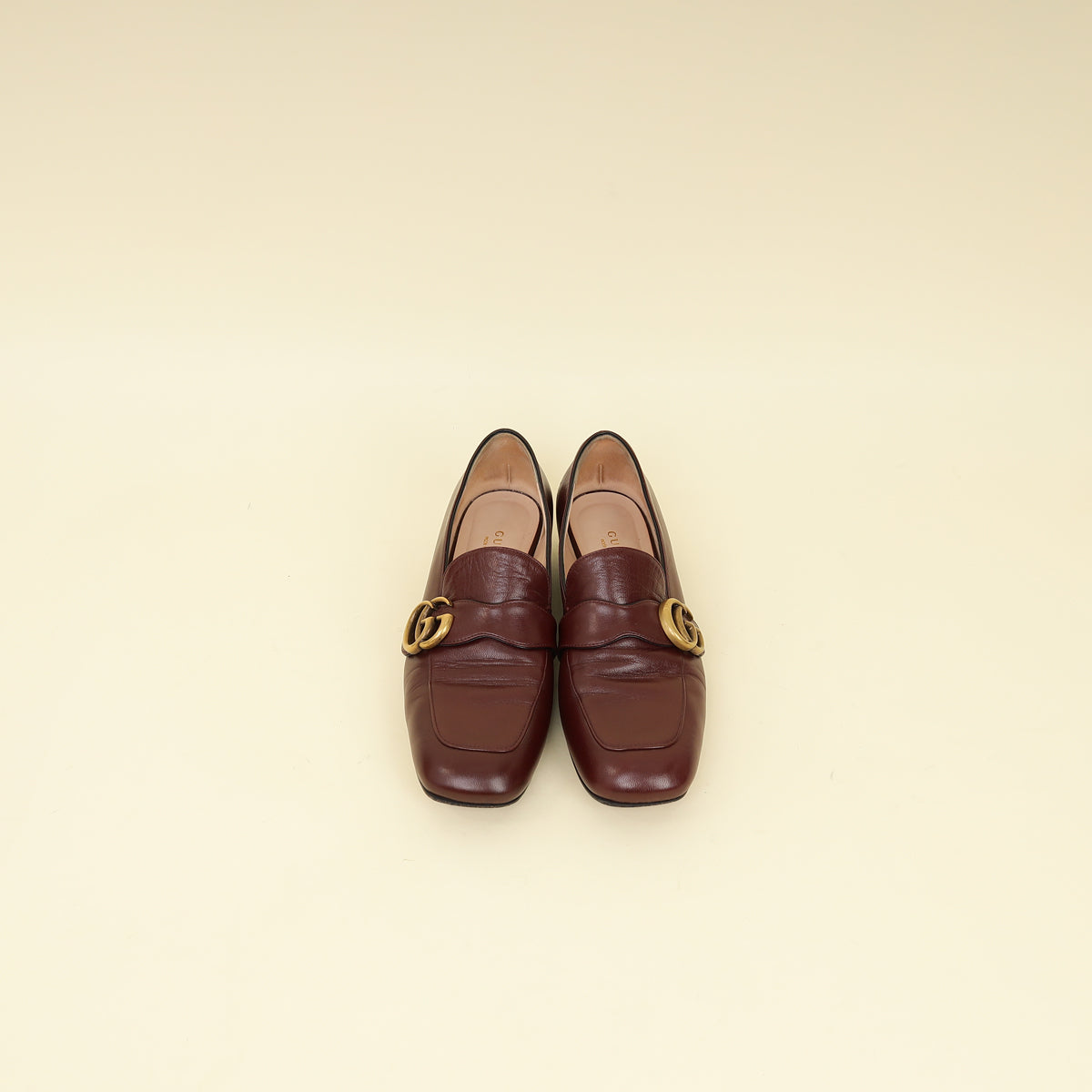 Gucci Burgundy GG Marmont Loafers 36.5-Gucci-THE CLOSET