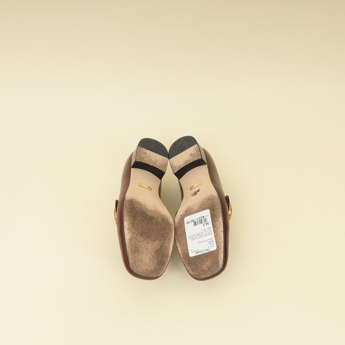 Gucci Burgundy GG Marmont Loafers 36.5-Gucci-THE CLOSET