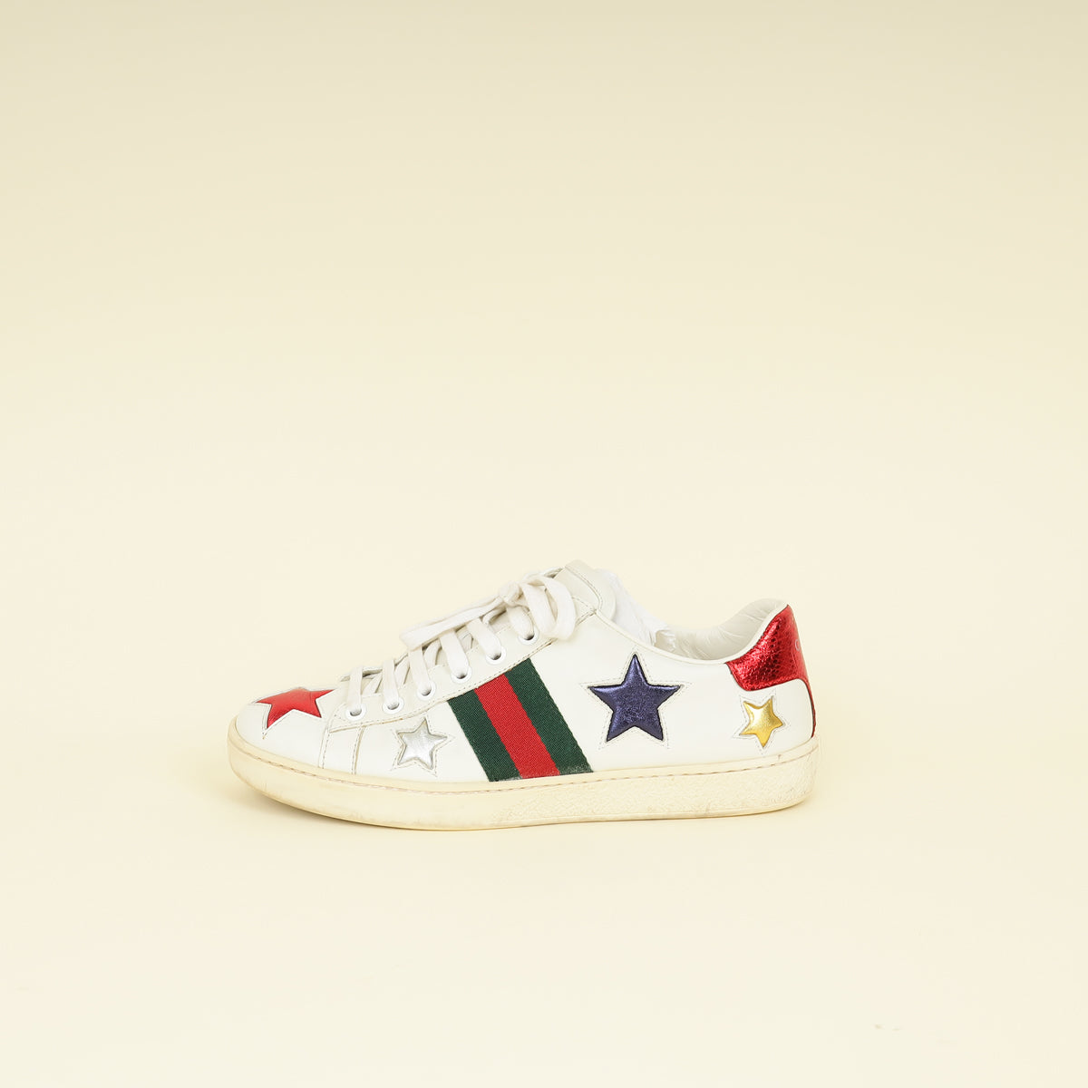 Gucci Tricolor Ace Star-Embroidered Sneakers 36.5