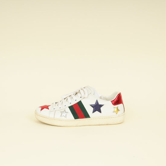 Gucci Tricolor Ace Star-Embroidered Sneakers 36.5