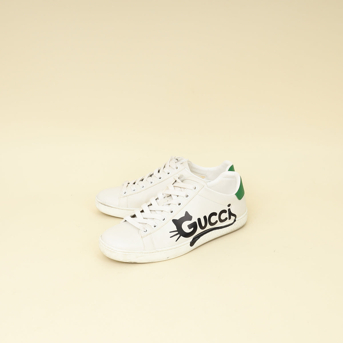Gucci Bicolor Ace Cat Sneakers 36.5-Gucci-THE CLOSET