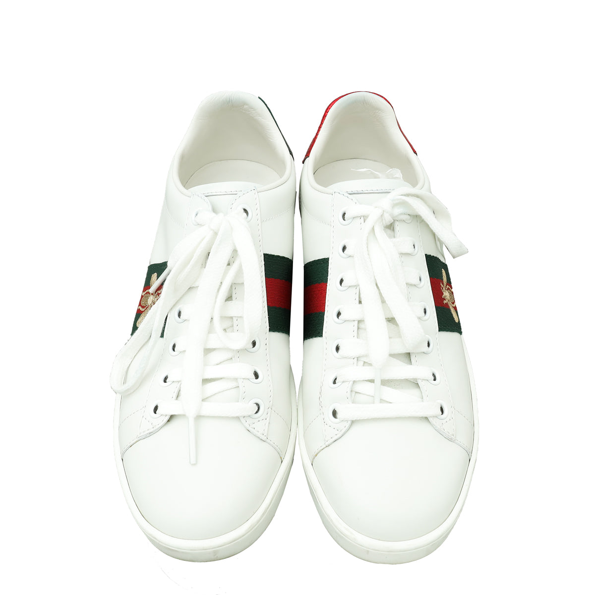 Gucci White Ace Bee Embroidered Sneaker 36.5