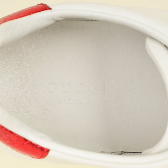 Gucci White Ace Pineapple x Ladybug Embroidered Sneakers 36.5-Gucci-THE CLOSET
