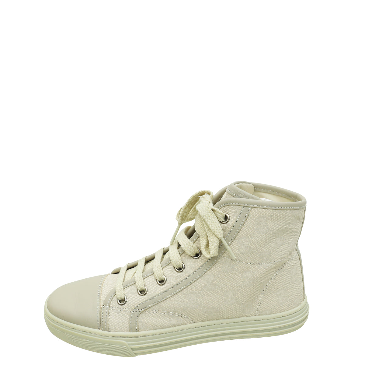 Gucci Greige GG High Cut Sneakers 36