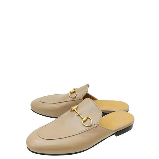 Gucci Taupe Princetown Mules 36