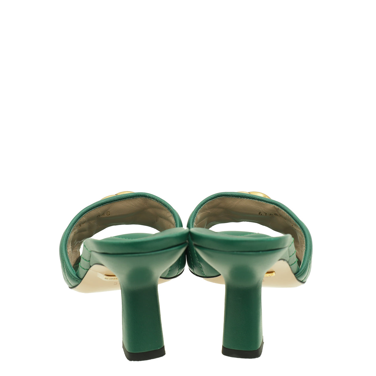 Gucci Green GG Marmont Heeled Mules 36 – THE CLOSET