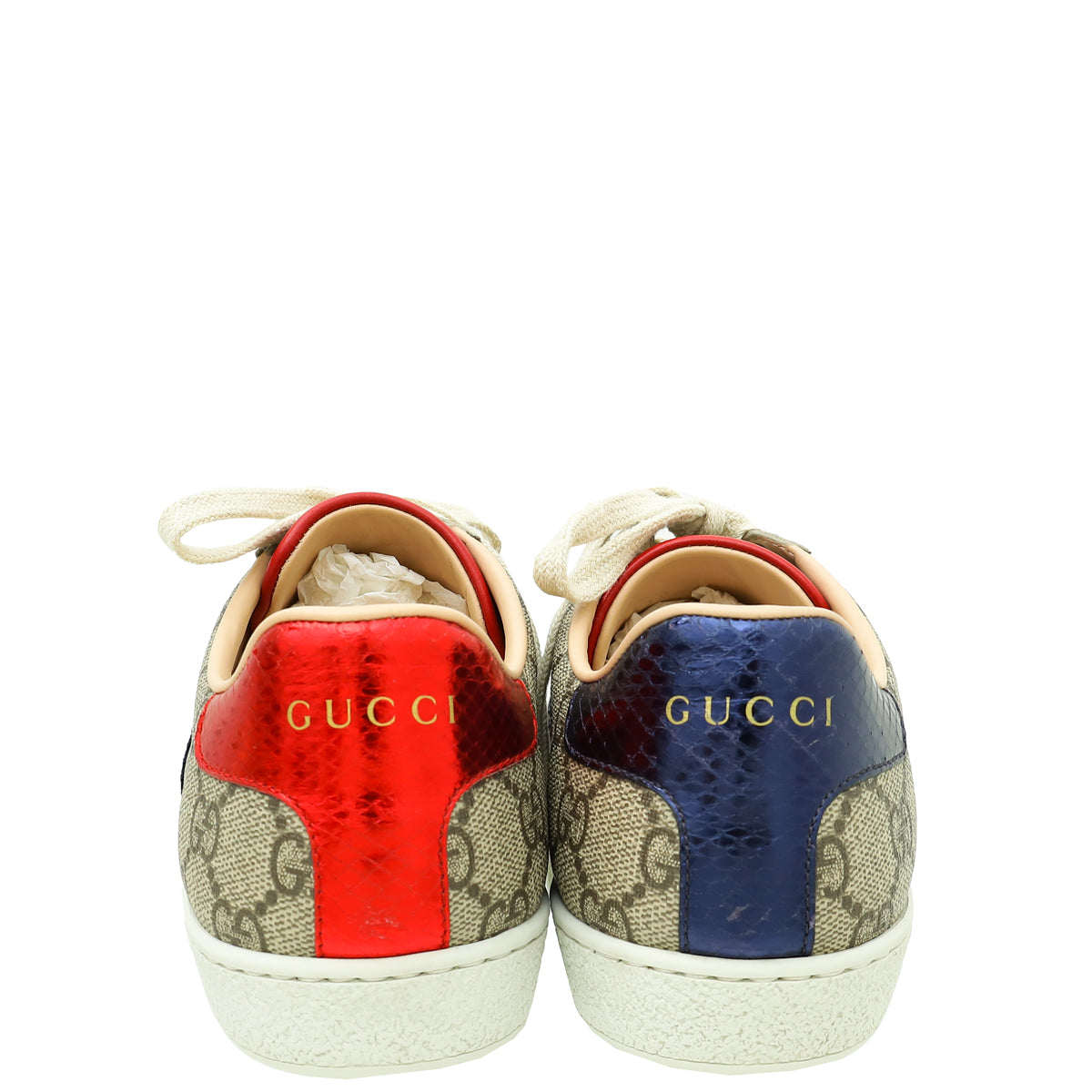 Gucci Multicolor GG Supreme Web Ace Sneakers 36